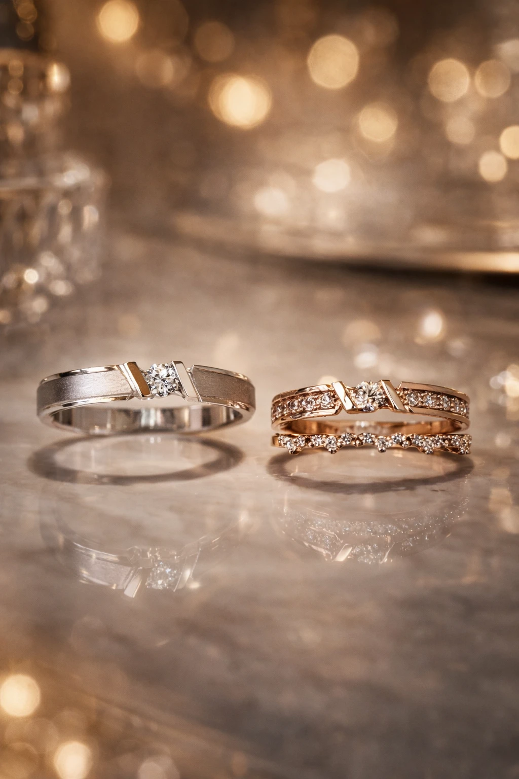 14K 로즈골드 커플링 - 기념일 선물 추천
