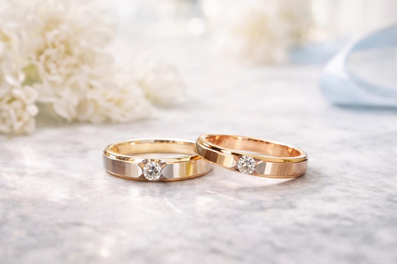 투톤 콤비 새틴 포인트 커플링