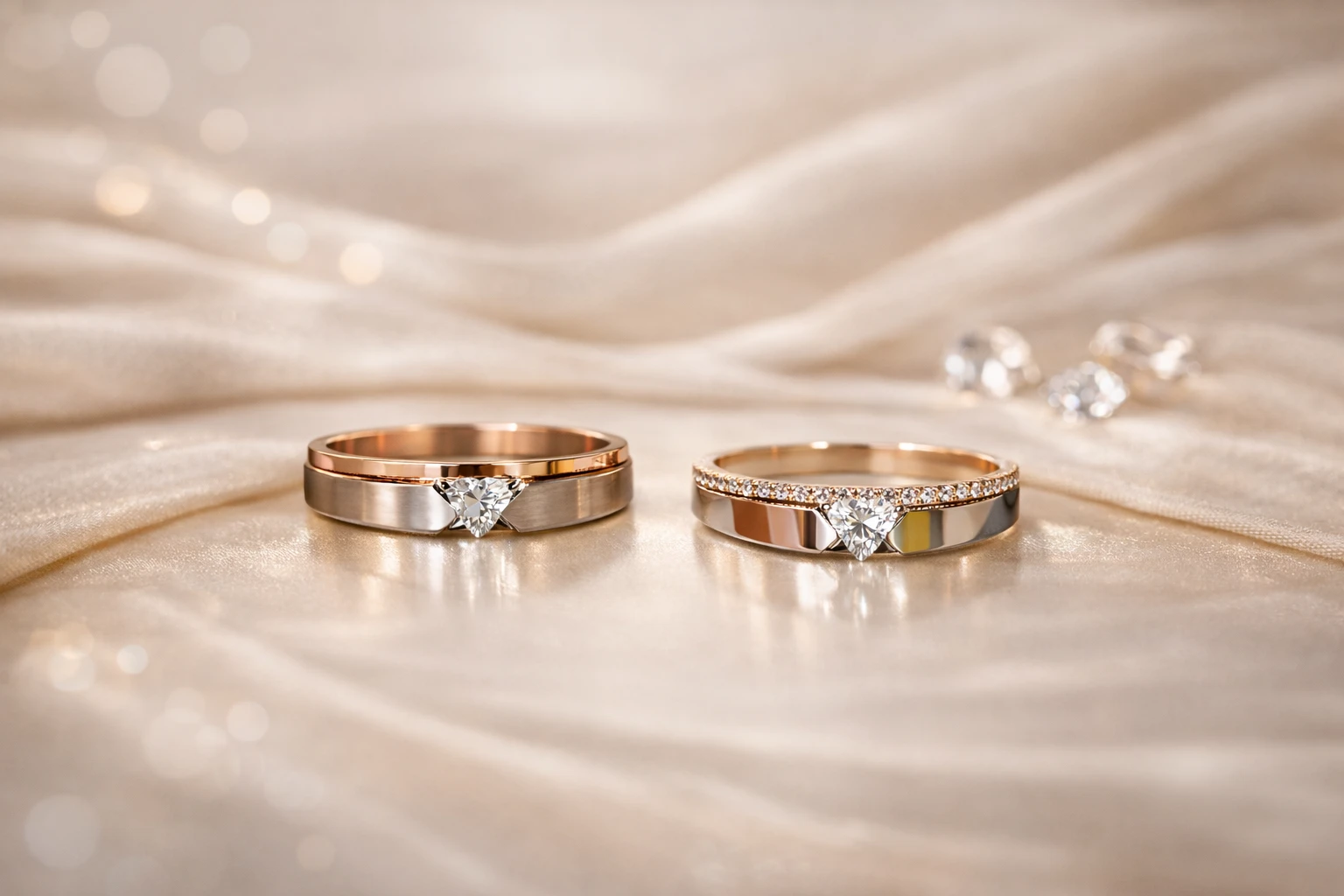 러블리 하트 레이어드 콤비 커플링