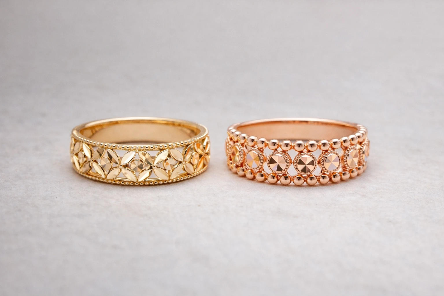 빈티지 패턴 와이드 밴드 커플링